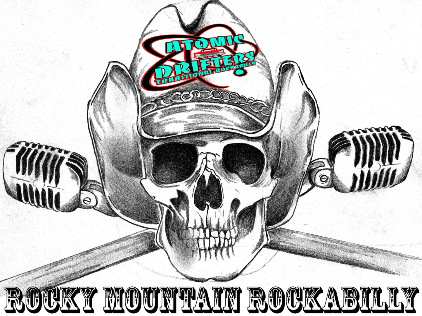 band ROCKY MT ROCKABILLY - B&W color on hat